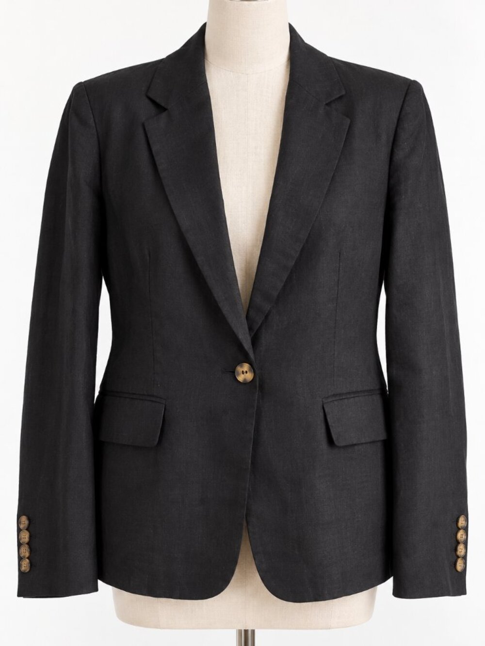 Quince Premium European Linen Blazer – Black – Size XL